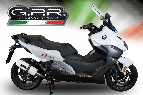 Scarico GPR compatibile con  Bmw C 650 Sport 2016-2020, Albus Evo4, Scarico omologato, silenziatore con db killer estraibile e raccordo specifico