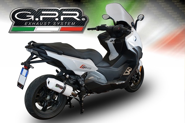 Scarico GPR compatibile con  Bmw C 650 Sport 2016-2020, Albus Evo4, Scarico omologato, silenziatore con db killer estraibile e raccordo specifico