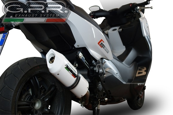 Scarico GPR compatibile con  Bmw C 650 Sport 2016-2020, Albus Evo4, Scarico omologato, silenziatore con db killer estraibile e raccordo specifico