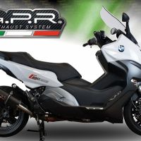 Scarico GPR compatibile con  Bmw C 650 Sport 2016-2020, Furore Evo4 Nero, Scarico omologato, silenziatore con db killer estraibile e raccordo specifico