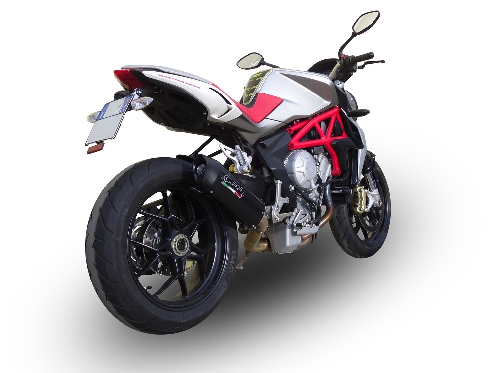 Scarico GPR compatibile con  Mv Agusta F3 800 2013-2016, Gpe Ann. Poppy, Terminale di scarico omologato, fornito con db killer estraibile, catalizzatore e raccordo specifico