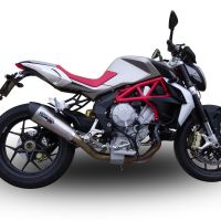 GPR exhaust compatible with  Mv Agusta Brutale 800 Dragster 2013-2016, Gpe Ann. titanium, Homologated legal slip-on exhaust including removable db killer and link pipe 