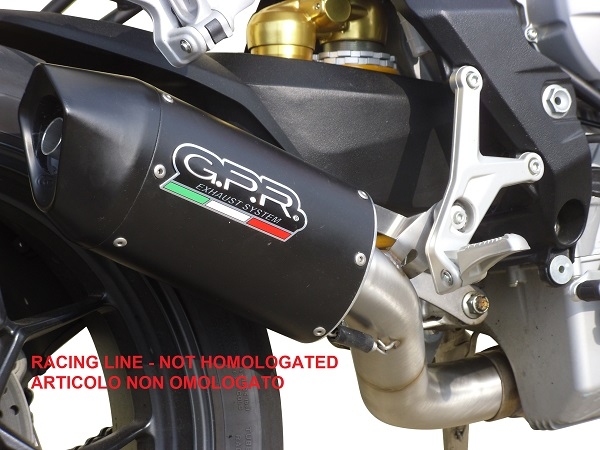 Scarico GPR compatibile con  Mv Agusta Brutale 800 2021-2023, Furore Evo4 Nero, Terminale di scarico omologato,fornito con db killer estraibile,catalizzatore e collettore