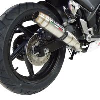 Scarico GPR compatibile con  Honda Cbr 300 R 2014-2016, Deeptone Inox, Terminale di scarico omologato,fornito con db killer estraibile,catalizzatore e collettore