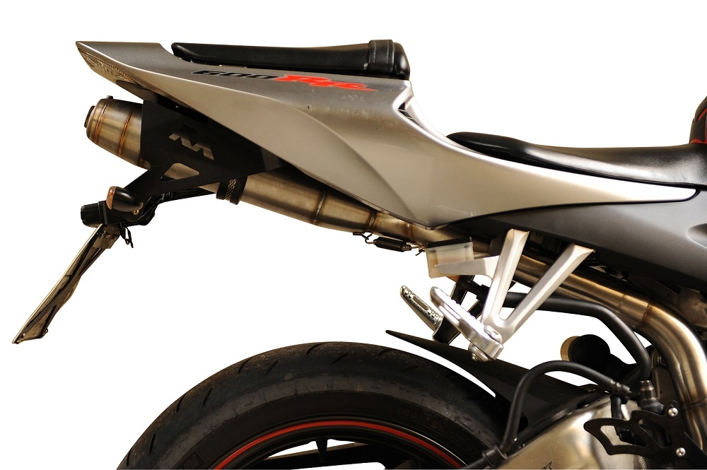 GPR exhaust compatible with  Honda Cbr 600 Rr  2003-2004, Deeptone Inox, Homologated legal slip-on exhaust including removable db killer and link pipe 