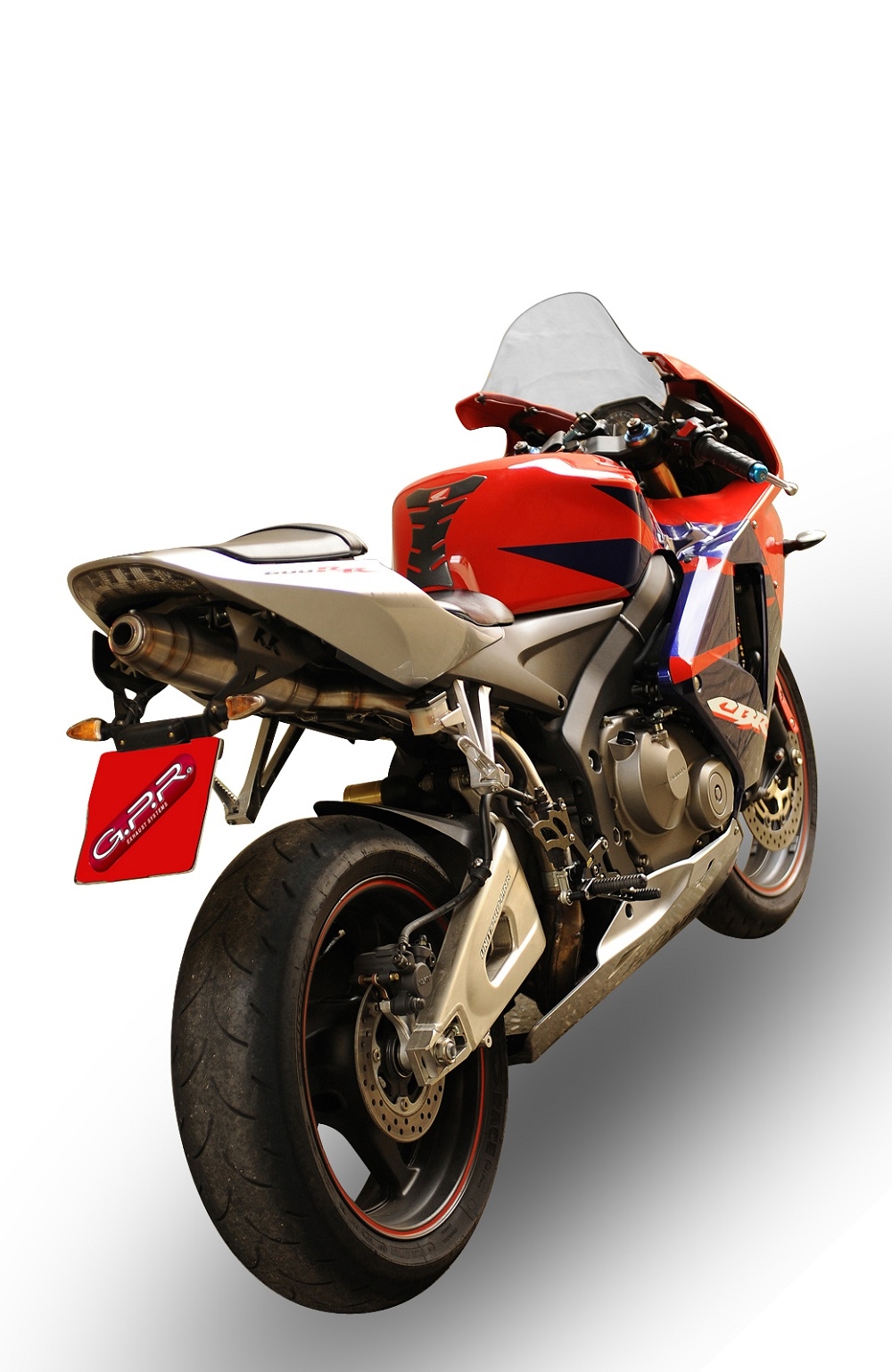 GPR exhaust compatible with  Honda Cbr 600 Rr  2005-2006, Deeptone Inox, Homologated legal slip-on exhaust including removable db killer, link pipe and catalyst 