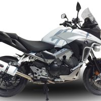 Scarico GPR compatibile con  Honda Vfr 800 X Crossrunner 800  2015-2016, Albus Ceramic, Scarico omologato, silenziatore con db killer estraibile e raccordo specifico