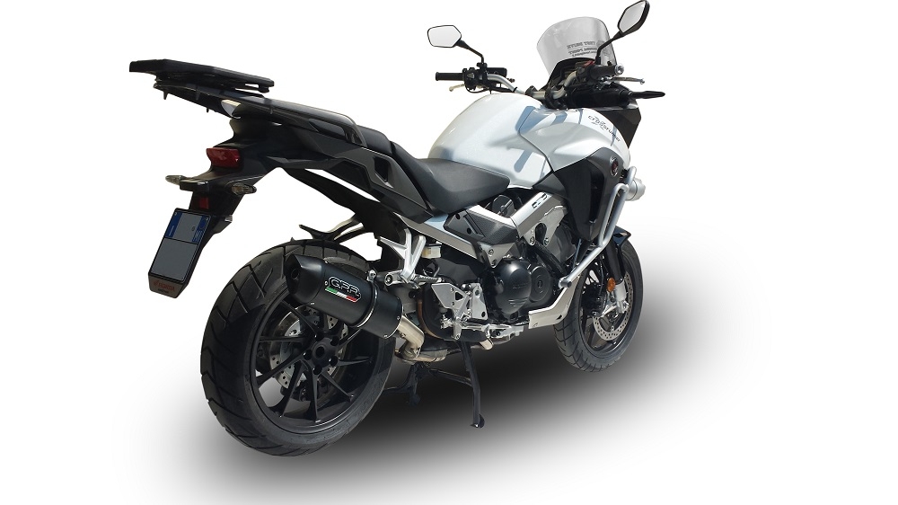 Scarico GPR compatibile con  Honda Crossrunner 800 Vfr 800 X 2015-2016, Furore Nero, Scarico omologato, silenziatore con db killer estraibile e raccordo specifico