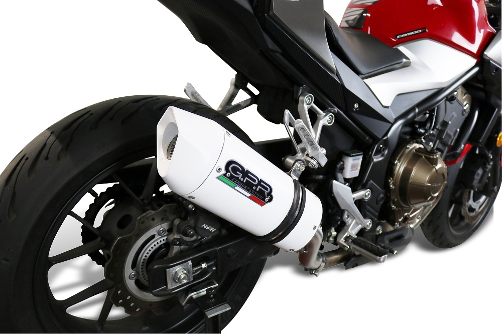 Scarico GPR compatibile con  Honda CB500 HORNET 2024-2025, Albus Evo4, Scarico omologato, silenziatore con db killer estraibile e raccordo specifico