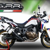 Scarico GPR compatibile con  Honda Crf 1000 L Africa Twin 2018-2020, Albus Evo4, Scarico omologato, silenziatore con db killer estraibile e raccordo specifico