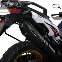 Scarico GPR compatibile con  Honda Crf 1000 L Africa Twin 2015-2017, Gpe Ann. Black titanium, Scarico omologato, silenziatore con db killer estraibile e raccordo specifico