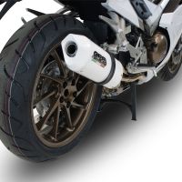 Scarico GPR compatibile con  Honda Vfr 800 F 2014-2016, Albus Ceramic, Scarico omologato, silenziatore con db killer estraibile e raccordo specifico