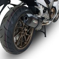 Scarico GPR compatibile con  Honda Vfr 800 F 2014-2016, Furore Nero, Scarico omologato, silenziatore con db killer estraibile e raccordo specifico