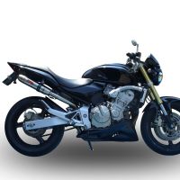 Scarico GPR compatibile con  Honda Hornet Cb 600 F 2003-2006, Deeptone Inox, Scarico omologato, silenziatore con db killer estraibile e raccordo specifico