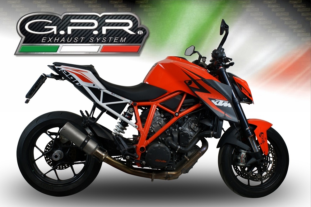 Scarico GPR compatibile con  Ktm Super Duke 1290 R  2017-2019, M3 Inox , Scarico omologato, silenziatore con db killer estraibile e raccordo specifico