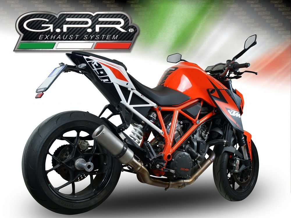 GPR exhaust compatible with  Ktm Super Duke 1290 GT 2016-2021, M3 Inox , Homologated legal slip-on exhaust including removable db killer and link pipe 