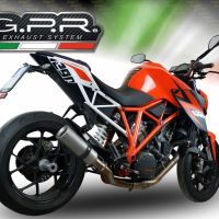 Scarico GPR compatibile con  Ktm Superduke 1290 R  2017-2019, M3 Titanium Natural, Scarico omologato, silenziatore con db killer estraibile e raccordo specifico