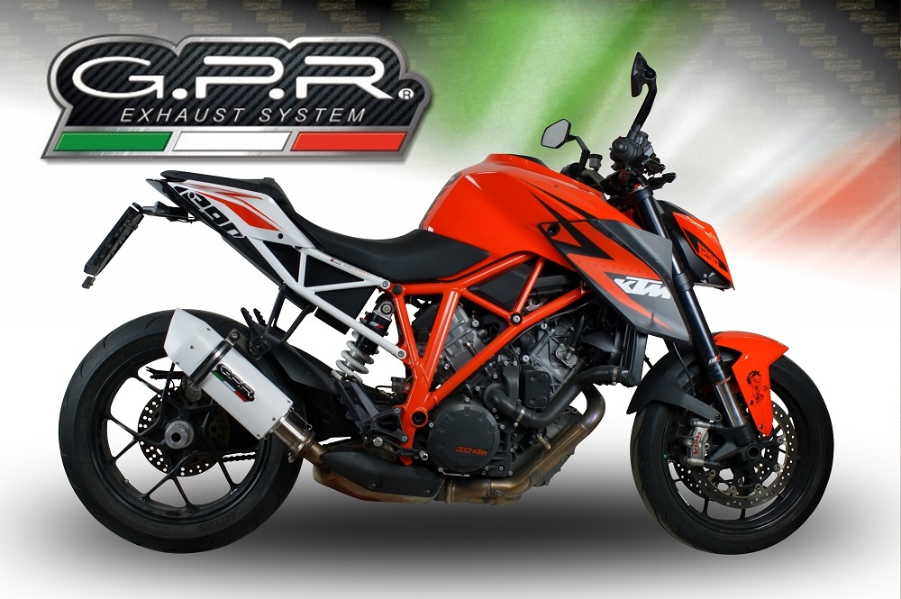 Scarico GPR compatibile con  Ktm Super Duke 1290 GT 2016-2021, Albus Evo4, Scarico omologato, silenziatore con db killer estraibile e raccordo specifico