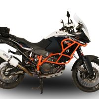 GPR exhaust compatible with  Ktm LC 8 Super Adventure 1290 2015-2016, Albus Ceramic, Homologated legal slip-on exhaust including removable db killer and link pipe 