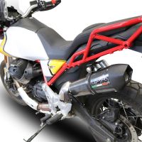 Scarico GPR compatibile con  Moto Guzzi V85 TT 2021-2023, GP Evo4 Poppy, Scarico omologato, silenziatore con db killer estraibile e raccordo specifico