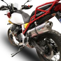 Scarico GPR compatibile con  Moto Guzzi V85 TT 2019-2020, Trioval, Scarico omologato, silenziatore con db killer estraibile e raccordo specifico