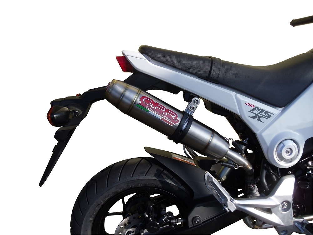 Scarico GPR compatibile con  Honda Msx - Grom 125  2018-2020, Deeptone Inox, Scarico completo racing,fornito con collettore specifico, non legale per uso stradale