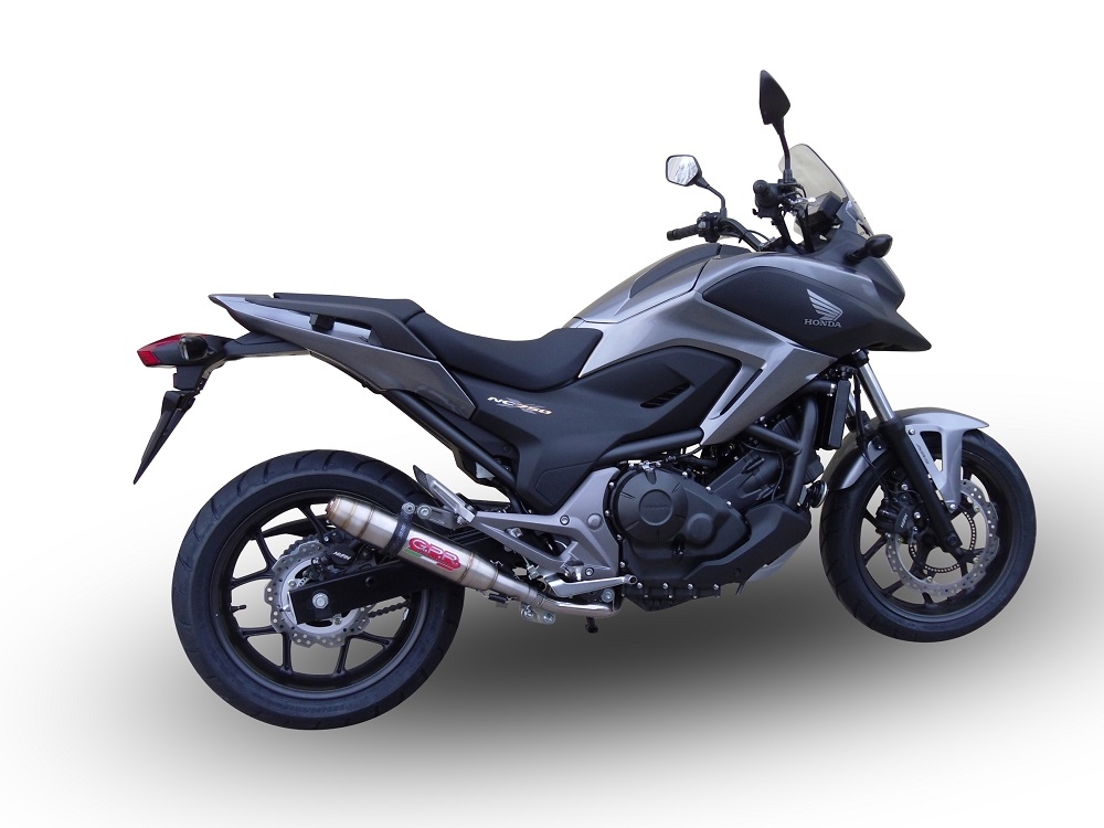 GPR exhaust compatible with  Honda Nc 750 X - S Dct  2021-2023, Deeptone Inox, Homologated legal slip-on exhaust including removable db killer and link pipe 