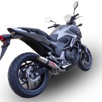 GPR exhaust compatible with  Honda Nc 750 X - S Dct  2021-2023, Deeptone Inox, Homologated legal slip-on exhaust including removable db killer and link pipe 