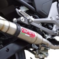 Scarico GPR compatibile con  Honda Nc 750 X - S Dct  2014-2015, Deeptone Inox, Scarico omologato, silenziatore con db killer estraibile e raccordo specifico