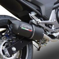 Scarico GPR compatibile con  Honda Integra 750 2016-2020, Furore Evo4 Nero, Scarico omologato, silenziatore con db killer estraibile e raccordo specifico