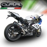 Scarico GPR compatibile con  Bmw S 1000 RR -M  2015-2016, Furore Nero, Scarico omologato, silenziatore con db killer estraibile e raccordo specifico