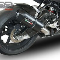 Scarico GPR compatibile con  Bmw S 1000 RR -M  2015-2016, Furore Nero, Scarico omologato, silenziatore con db killer estraibile e raccordo specifico