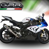 Scarico GPR compatibile con  Bmw S 1000 RR -M  2015-2016, Gpe Ann. titanium, Scarico omologato, silenziatore con db killer estraibile e raccordo specifico