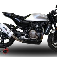 Scarico GPR compatibile con  Husqvarna Svartpilen 701 2018-2020, Albus Evo4, Scarico omologato, silenziatore con db killer estraibile e raccordo specifico