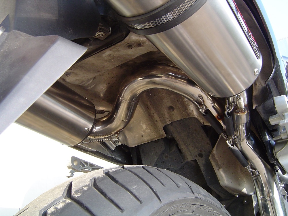 GPR exhaust compatible with  Honda Vfr 800 V-Tec 2002-2013, Albus Ceramic, Dual Homologated legal slip-on exhaust including removable db killers and link pipes 