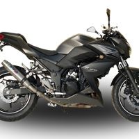 Scarico GPR compatibile con  Kawasaki Z 300 2014-2017, Deeptone Inox, Scarico omologato, silenziatore con db killer estraibile e raccordo specifico