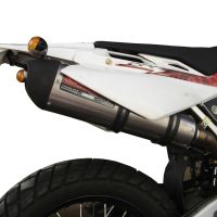 Scarico GPR compatibile con  Husqvarna Sm - Te 450 2007-2007, Gpe Ann. titanium, Scarico omologato, silenziatore con db killer estraibile e raccordo specifico