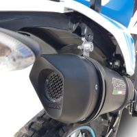 GPR exhaust compatible with  UM Motorcycles Dsr SM - EX 125 2021-2023, Furore Evo4 Poppy, Homologated legal slip-on exhaust including removable db killer, link pipe and catalyst 