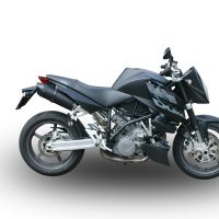 Scarico GPR compatibile con  Ktm Superduke 990 - R ( LC8) 2004-2012, Furore Poppy, Coppia di terminali di scarico omologati, forniti con db killer removibile, catalizzatori e raccordi specifici