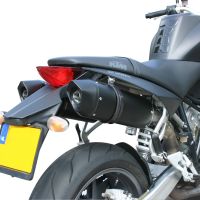 Scarico GPR compatibile con  Ktm Superduke 990 - R ( LC8) 2004-2012, Furore Nero, Coppia di terminali di scarico omologati, forniti con db killer removibili e raccordi specifici