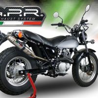 GPR exhaust compatible with  Suzuki Rv 200 Van Van 2016-2017, Deeptone Inox, Homologated legal slip-on exhaust including removable db killer and link pipe 