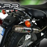 GPR exhaust compatible with  Suzuki Rv 200 Van Van 2016-2017, Deeptone Inox, Homologated legal slip-on exhaust including removable db killer and link pipe 