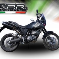 Scarico GPR compatibile con  Yamaha Xt 660 Z Teneré 2008-2016, Furore Poppy, Coppia di terminali di scarico omologati, forniti con db killer removibili e raccordi specifici