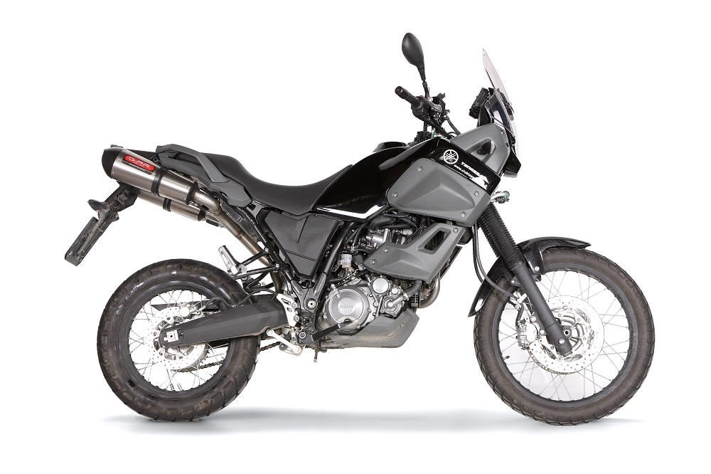 Scarico GPR compatibile con  Yamaha Xt 660 Z Teneré 2008-2016, Gpe Ann. titanium, Coppia di terminali di scarico omologati, forniti con db killer removibile, catalizzatori e raccordi specifici