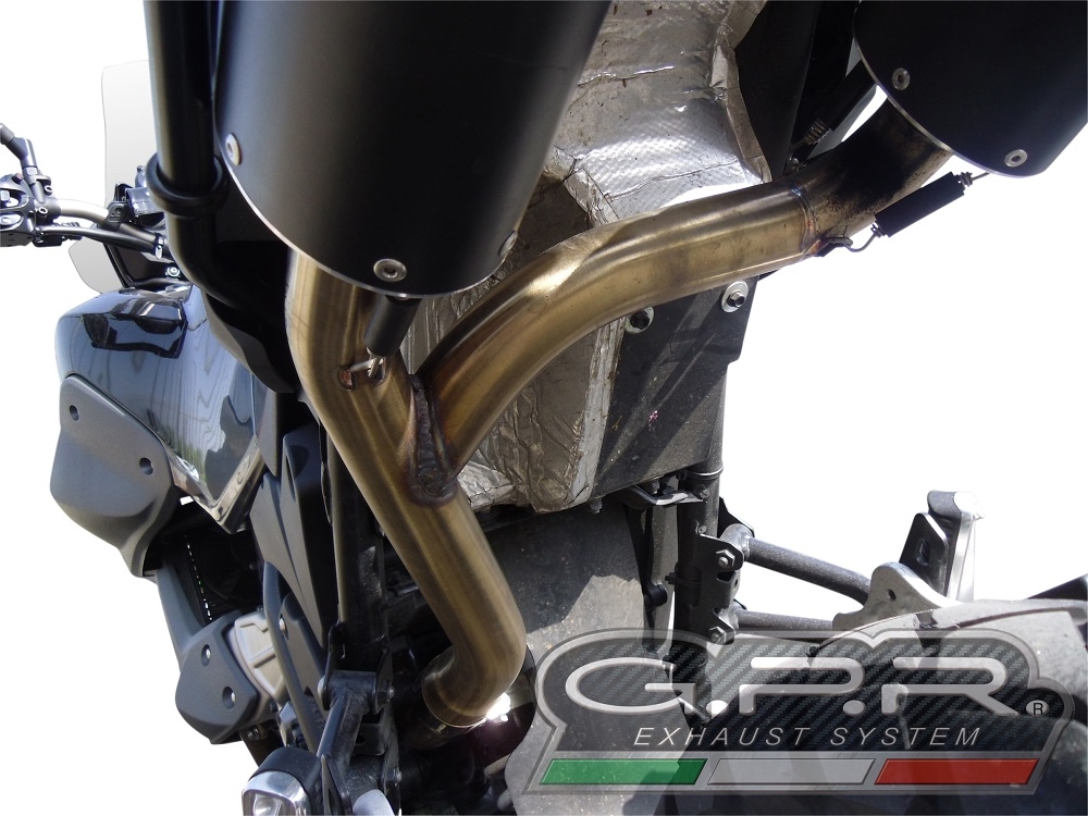 Scarico GPR compatibile con  Yamaha Xt 660 Z Teneré 2008-2016, Gpe Ann. titanium, Coppia di terminali di scarico omologati, forniti con db killer removibile, catalizzatori e raccordi specifici