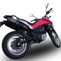 Scarico GPR compatibile con  Husqvarna TERRA - STRADA TR 650  2013-2015, Furore Nero, Coppia di terminali di scarico omologati, forniti con db killer removibili e raccordi specifici