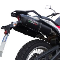 Scarico GPR compatibile con  Husqvarna TERRA - STRADA TR 650  2013-2015, Furore Nero, Coppia di terminali di scarico omologati, forniti con db killer removibili e raccordi specifici