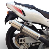 Scarico GPR compatibile con  Yamaha YZF 1000 R Thunderace 1996-2003, Inox Tondo, Silenziatore di scarico omologato, con flangia specifica, con db killer estraibile