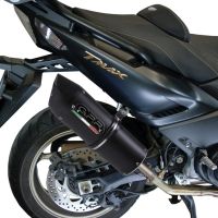 Scarico GPR compatibile con  Yamaha T-Max 500 2001-2011, Furore Nero, Scarico completo omologato,fornito con db killer estraibile e collettore