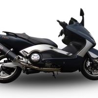 Scarico GPR compatibile con  Yamaha T-Max 500 2001-2011, Furore Nero, Scarico completo omologato,fornito con db killer estraibile e collettore